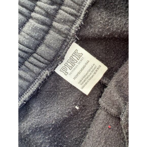 Victoria's Secret PINK Bling Hibiscus Zip Up Hoodie/Sweatshirt Set Rare Small - Picture 7 of 8